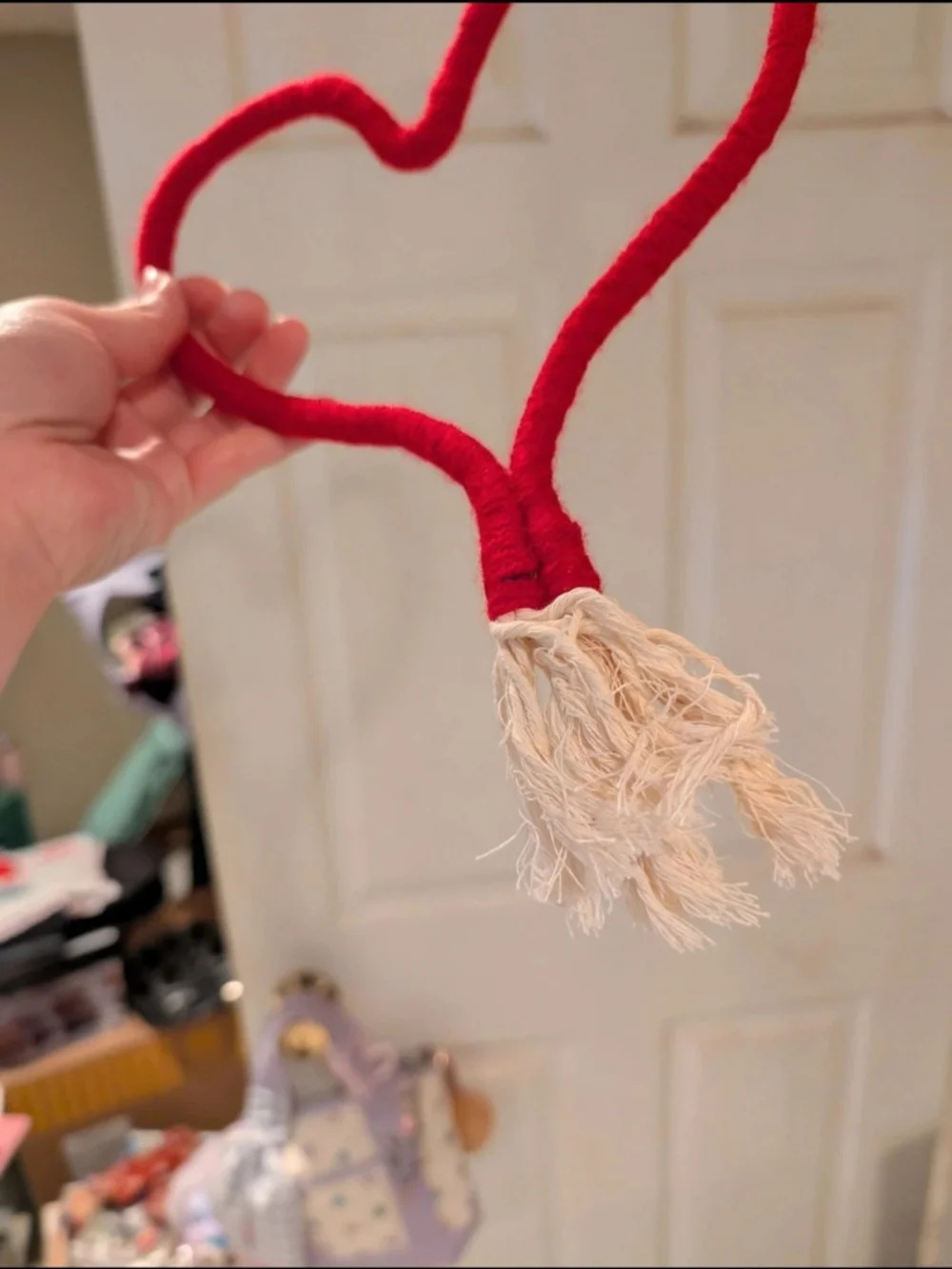 Red Heart-Shaped Rope Ornament